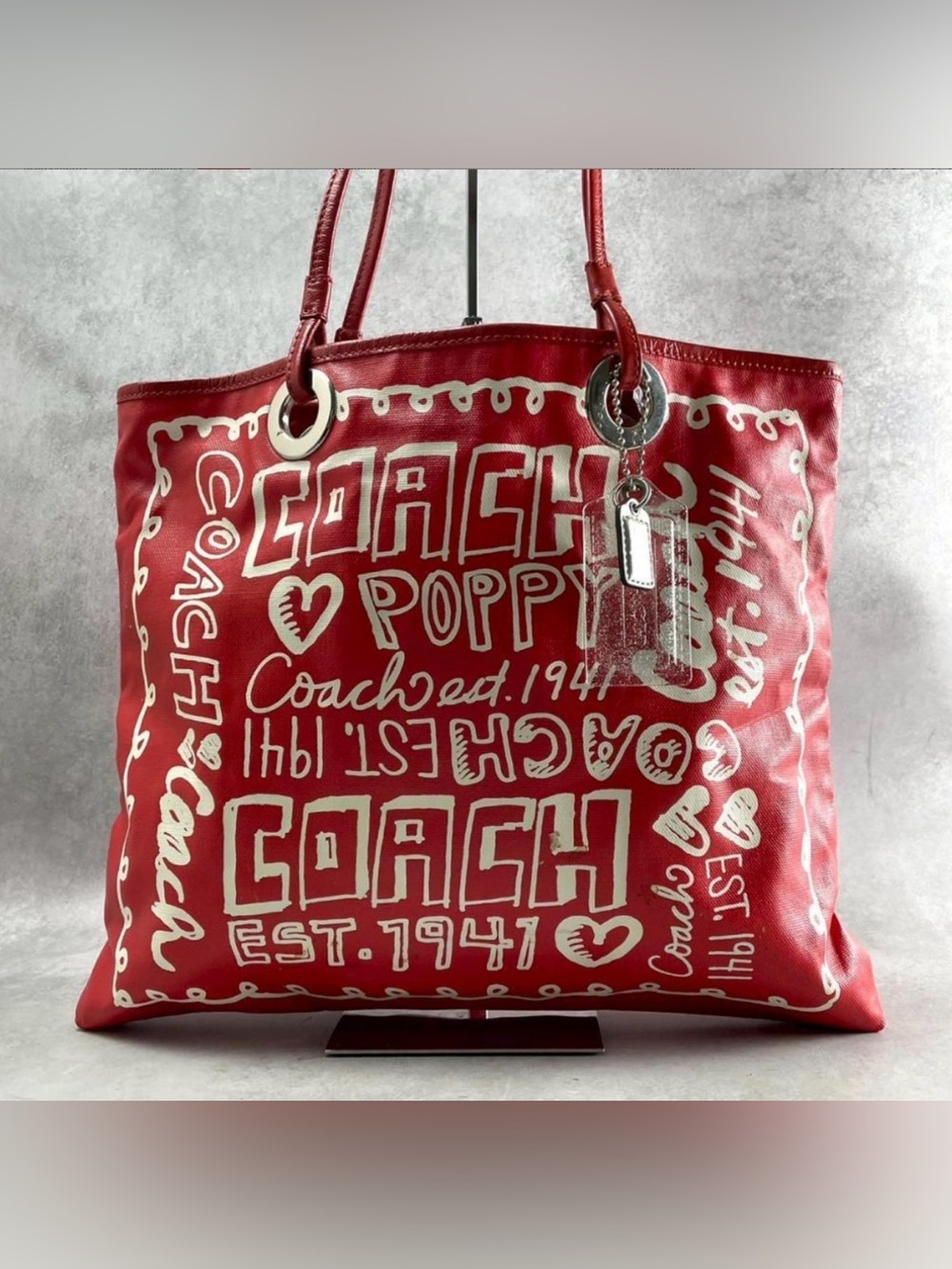 Coach Poppy Evie Graffiti Tote EUC